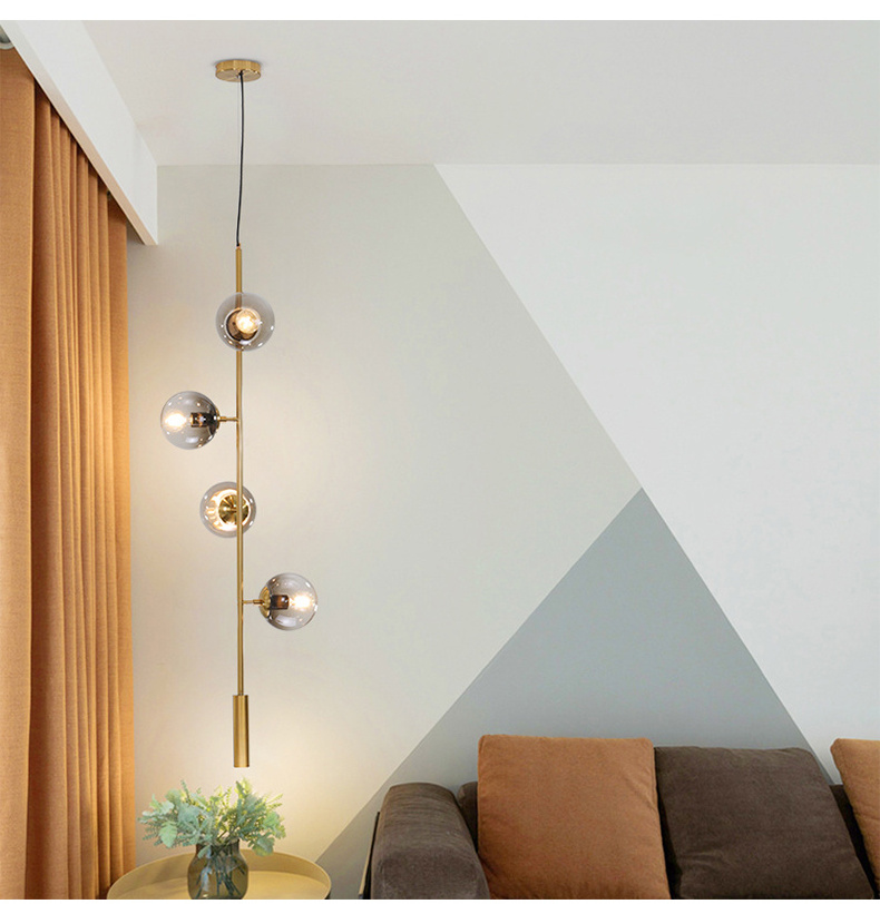 Modern Modo chandelier Pendant Lighting  Mid-Century Glass Globes Sputnik Pendant Lamp long LED Hanging light for living room