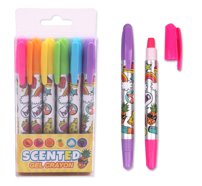 Licheng SLW14 Kids Crayon, Scented Twist Highlighter Crayon Set