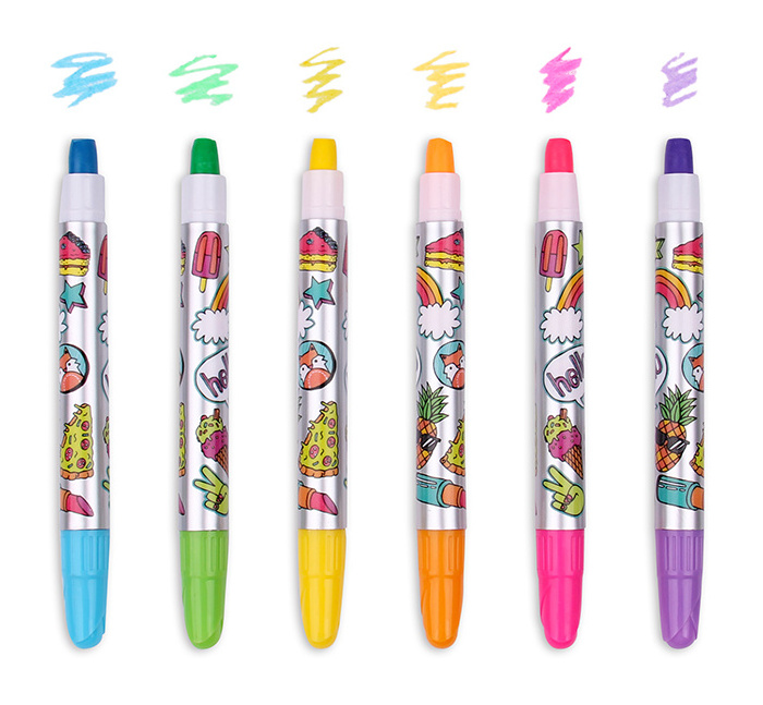 Licheng SLW14 Kids Crayon, Scented Twist Highlighter Crayon Set