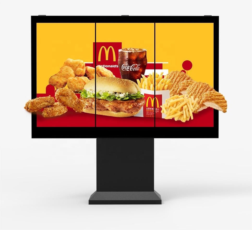 Outdoor QSR 43inch 49inch single face screen dual faces screens LCD screen drive thru menu boards for restaurant