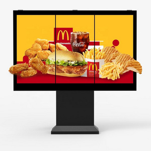 Outdoor QSR 43inch 49inch single face screen dual faces screens LCD screen drive thru menu boards for restaurant