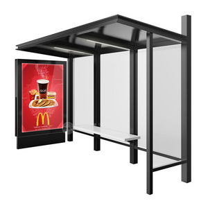 LC-JM116 Aluminum Alloy Profile Bus Stop Shelter with led advertising light box