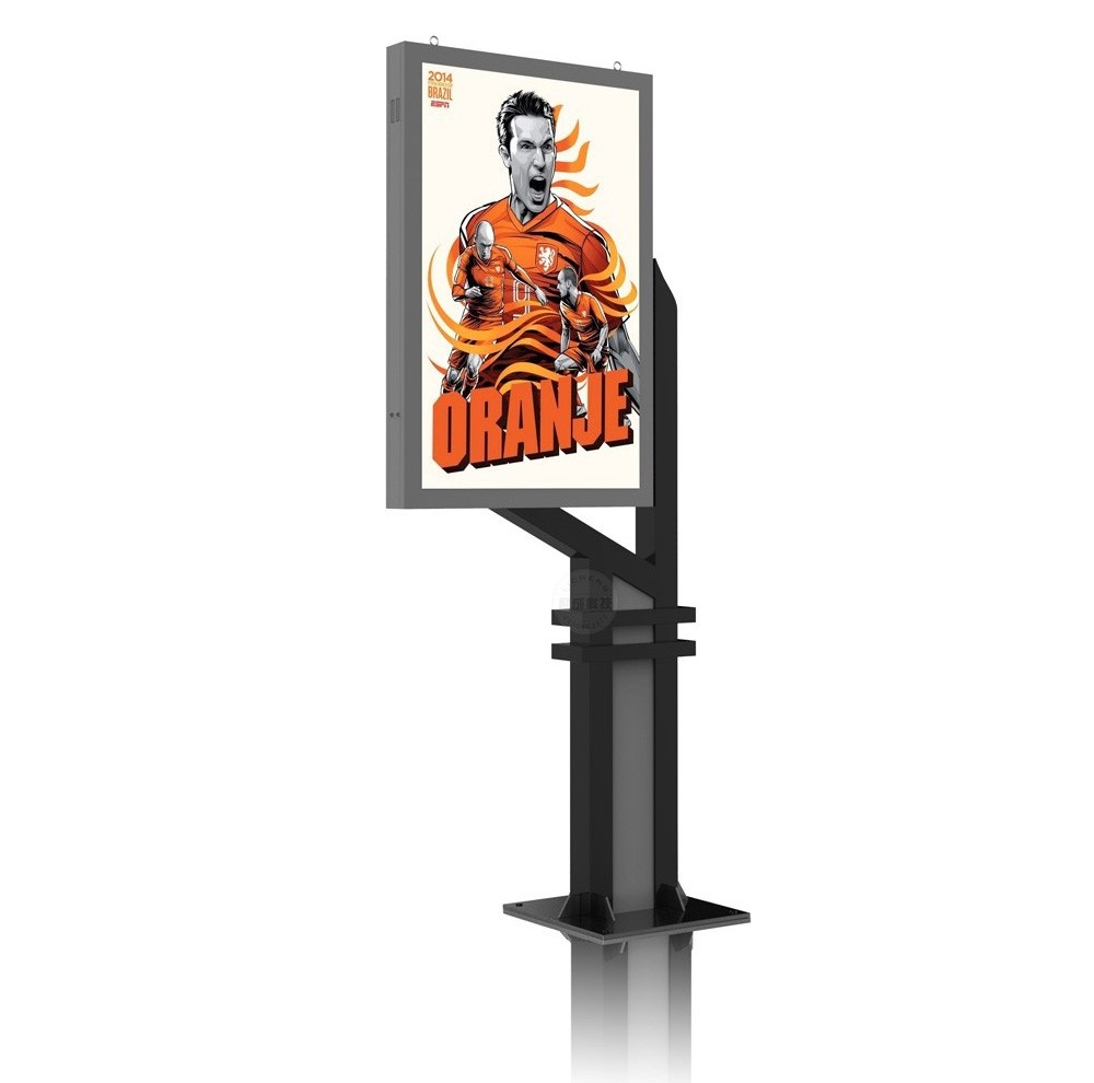 Outdoor waterproof  Aluminum static light box LED back light advertising billboard beside  streets