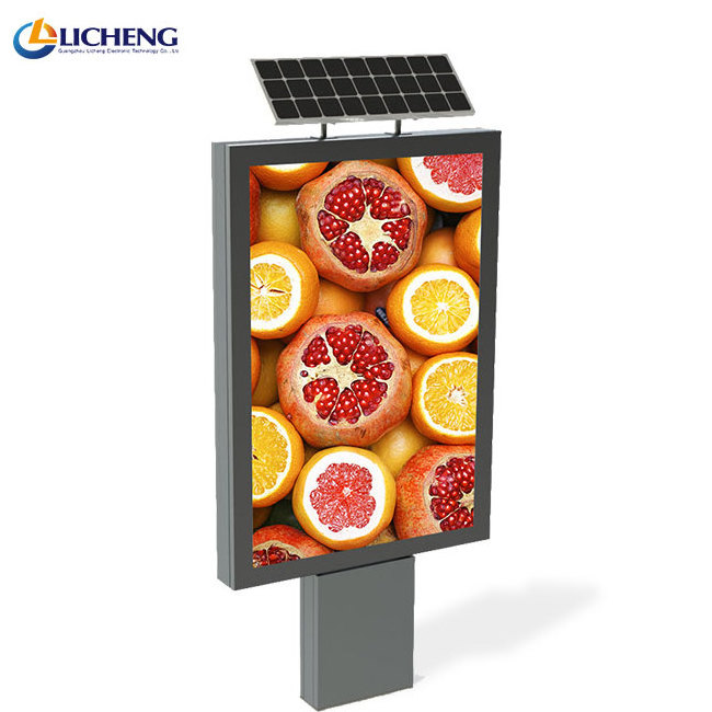 2019 hot selling solar double side lighting sign board outdoor mupi advertising light box