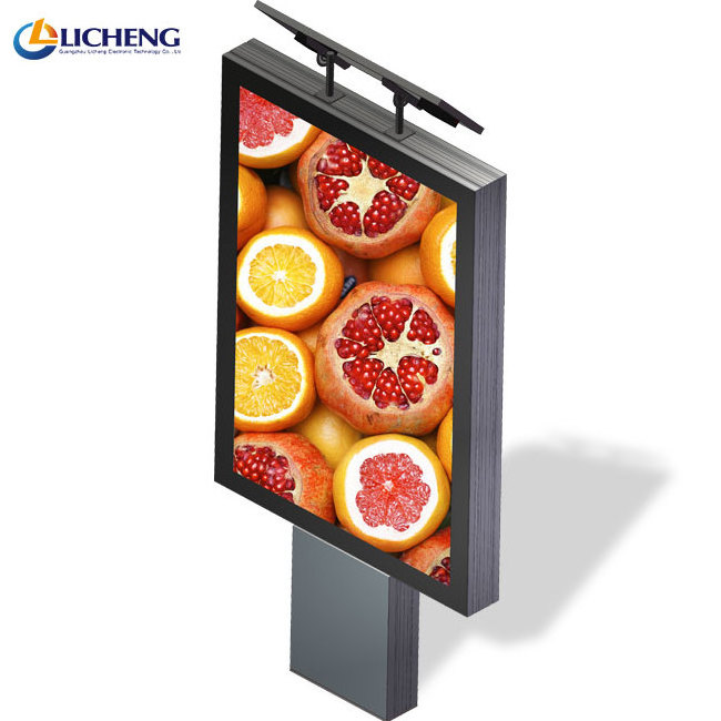 2019 hot selling solar double side lighting sign board outdoor mupi advertising light box