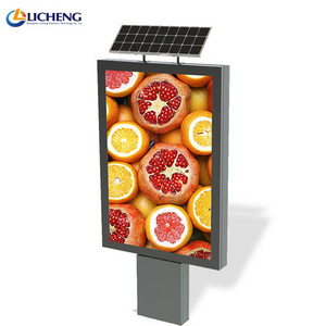 2019 hot selling solar double side lighting sign board outdoor mupi advertising light box