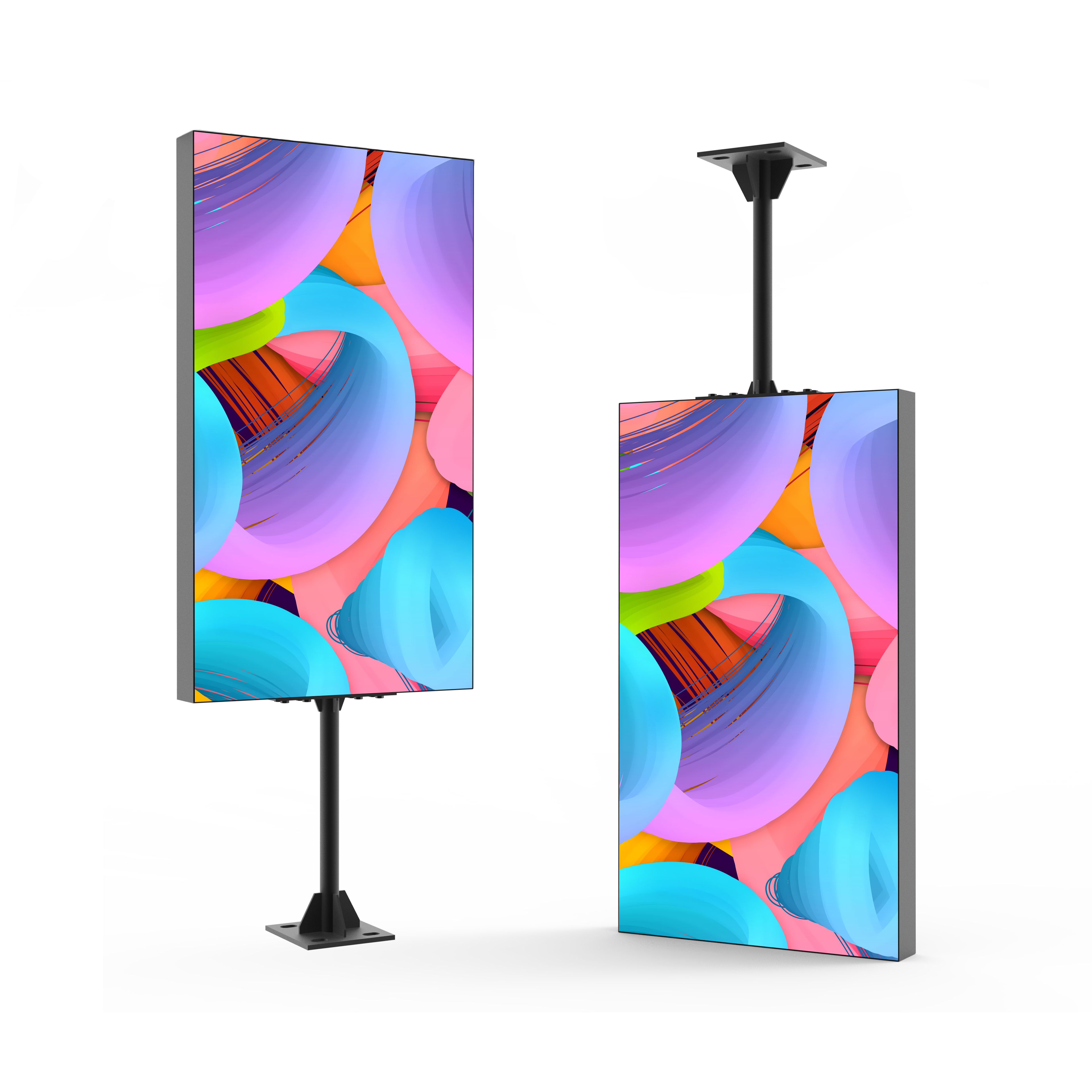 Customize P2 P3 Window Digital Signage Portable Advertising Screen Full Color Led Billboard Sign Free Standing Portable Kiosk