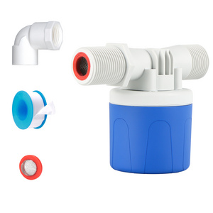 Horizontal Full Automatic Water Level Control Valve Vertical Stop-self Mini Floating Ball Plastic Float Valve  for Water Tank