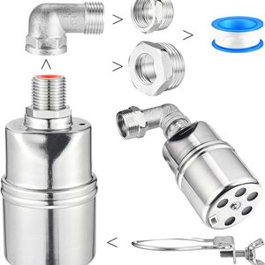 1/2" 3/4" 1" 304 Stainless Steel Fully Automatic Water Level Control Float Valve for Water Tank Livestock Troughs