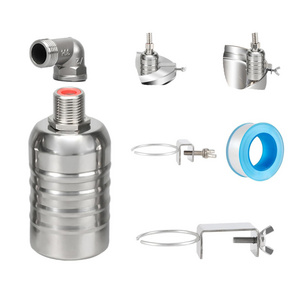 Prevent Leaks 1/2" Float Valve, 304 Stainless Steel Automatic Water Level Control Float Valve for Water Tank, Livestock Troughs