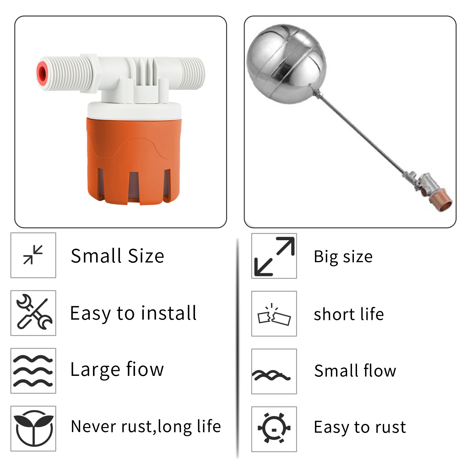 Water Level Float Valve 1/2