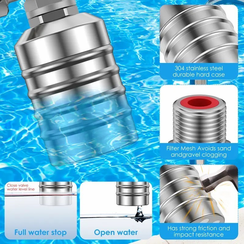 Automatic Water Level Control Valve Stainless Steel Float Valve Mini Ball Shut Off Float Valve for Water Tank