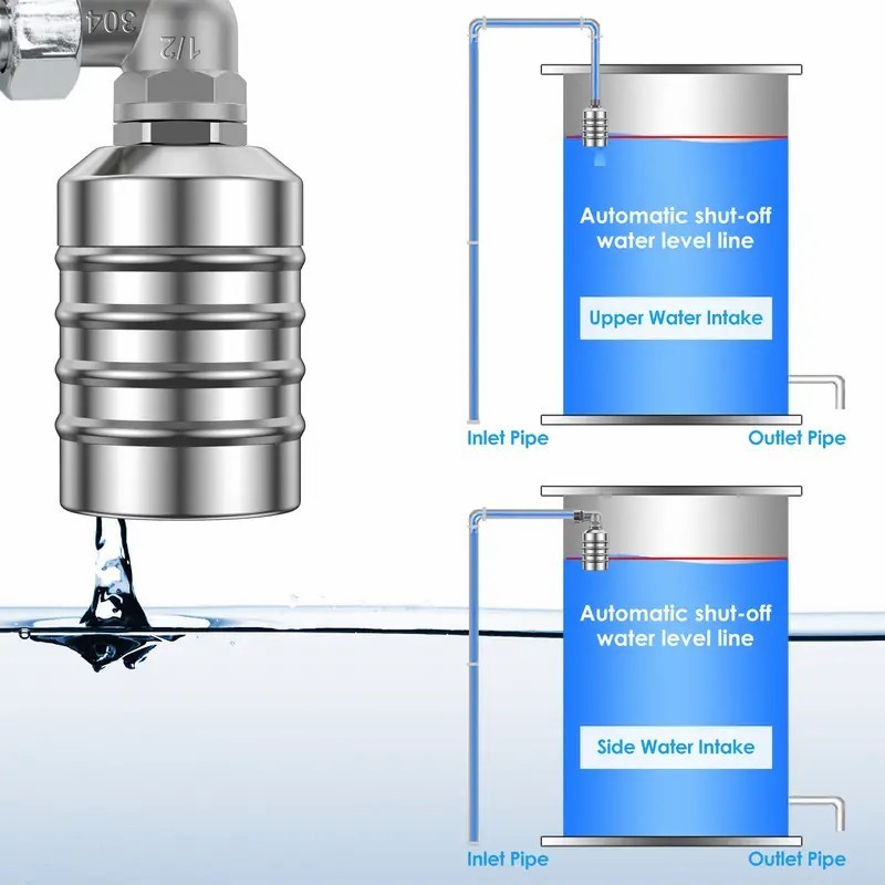 Automatic Water Level Control Valve Stainless Steel Float Valve Mini Ball Shut Off Float Valve for Water Tank