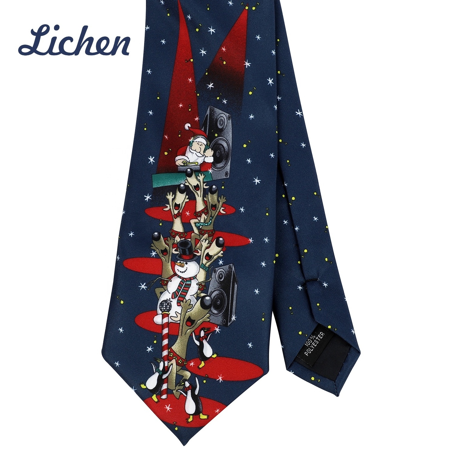 Lichen Christmas Tie Holiday Season Necktie Xmas Ties