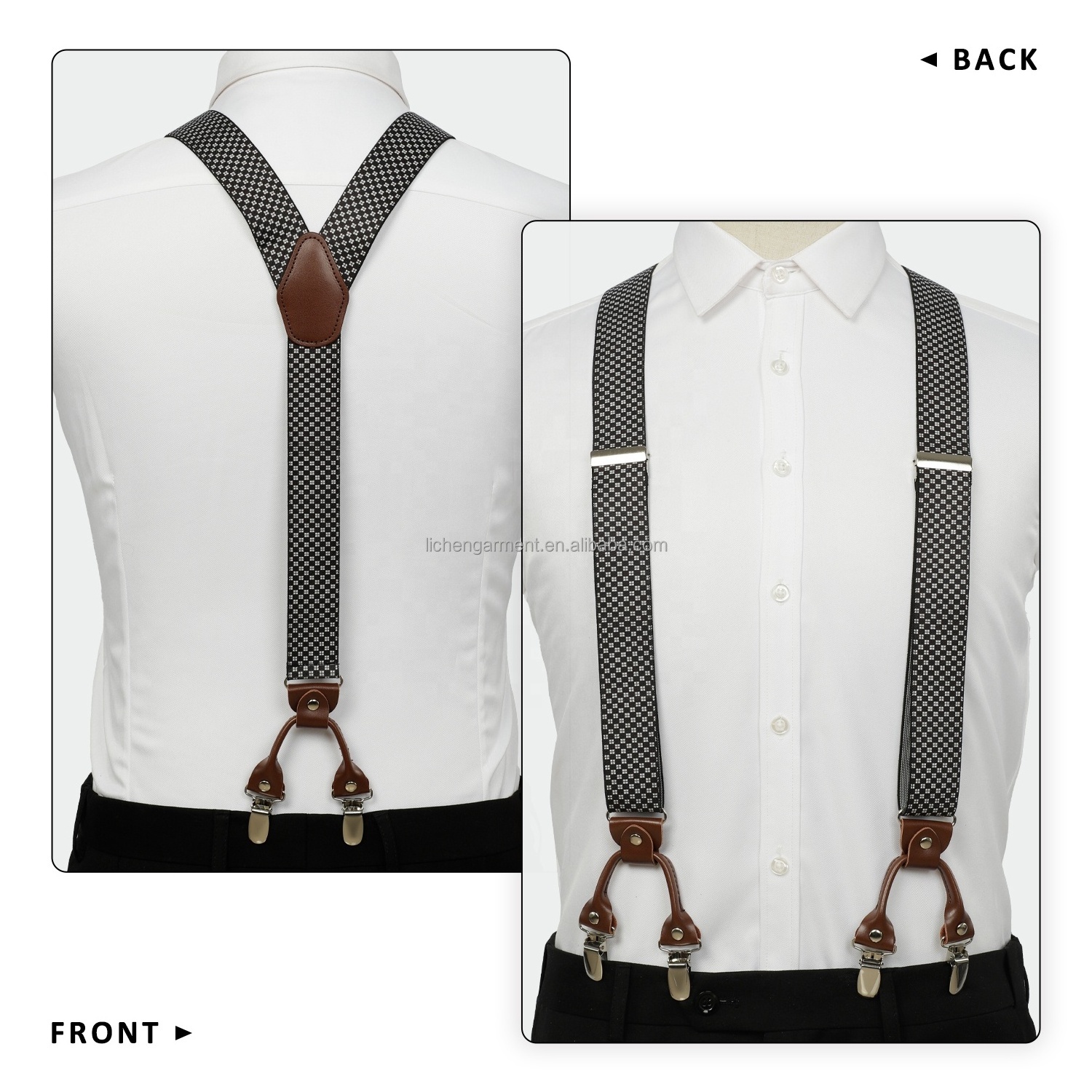 Free Sample Factory Direct Price Men Pants Y Shape Suspender for Men Elastic Trousers Suspenders for Wedding Party