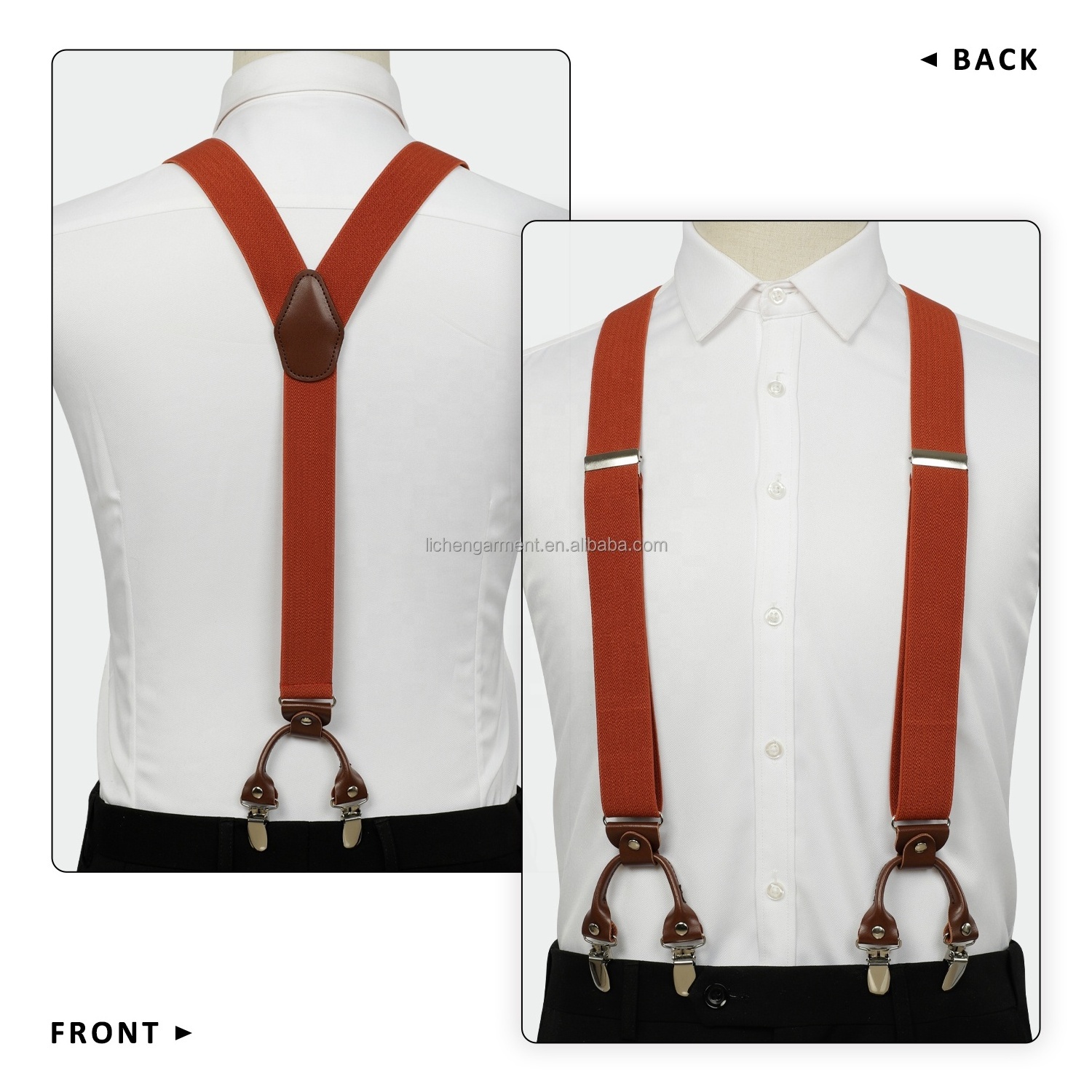 Free Sample Factory Direct Price Men Pants Y Shape Suspender for Men Elastic Trousers Suspenders for Wedding Party