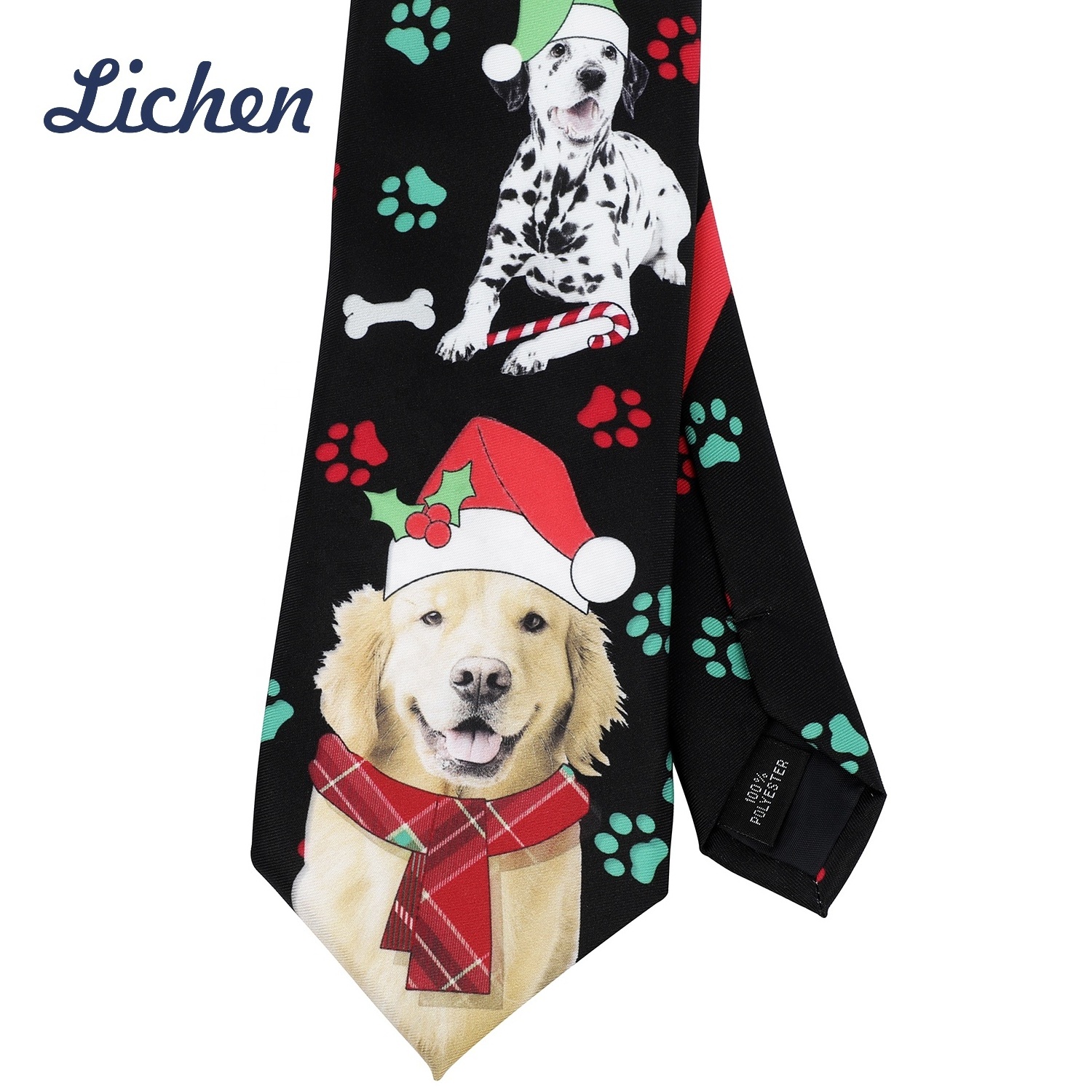 Lichen Christmas Tie Holiday Season Necktie Xmas Ties