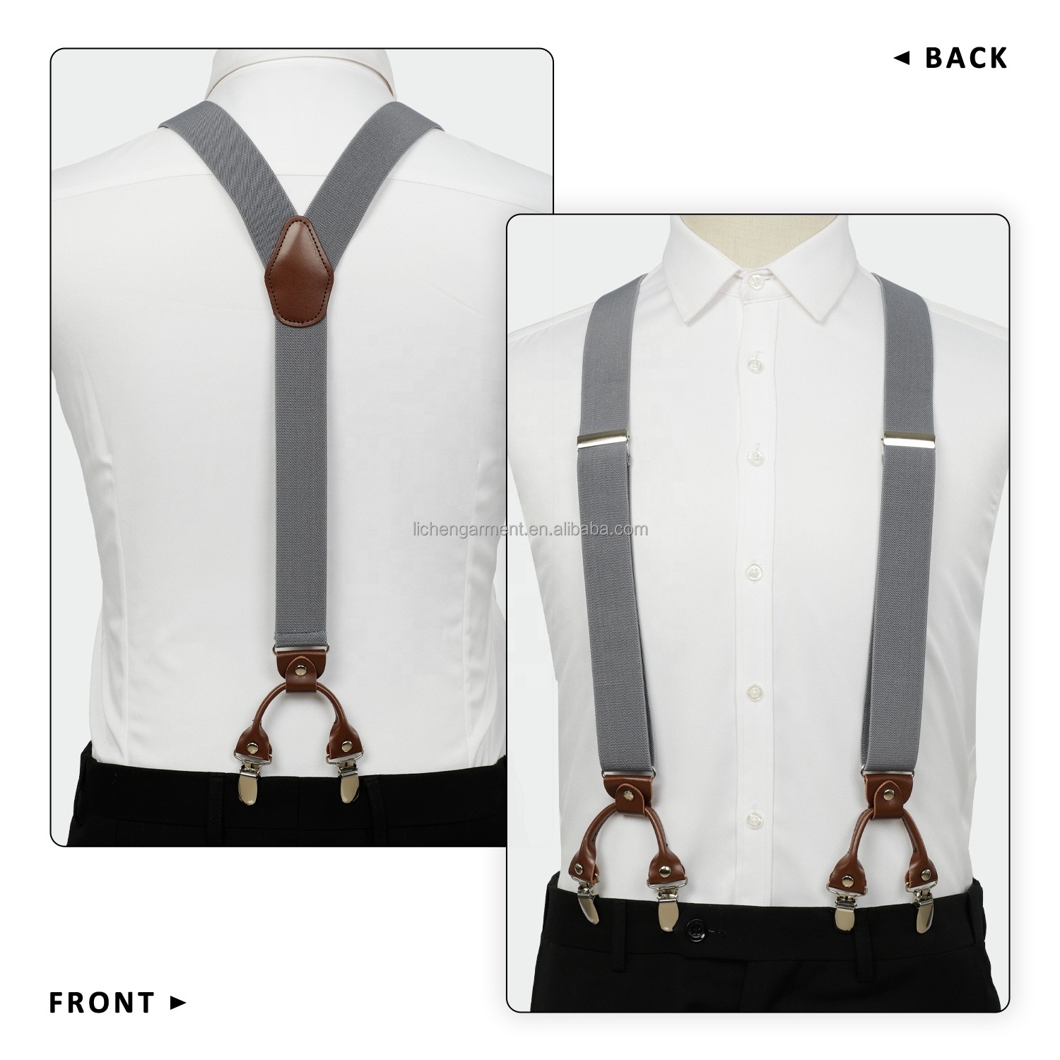 Free Sample Factory Direct Price Men Pants Y Shape Suspender for Men Elastic Trousers Suspenders for Wedding Party