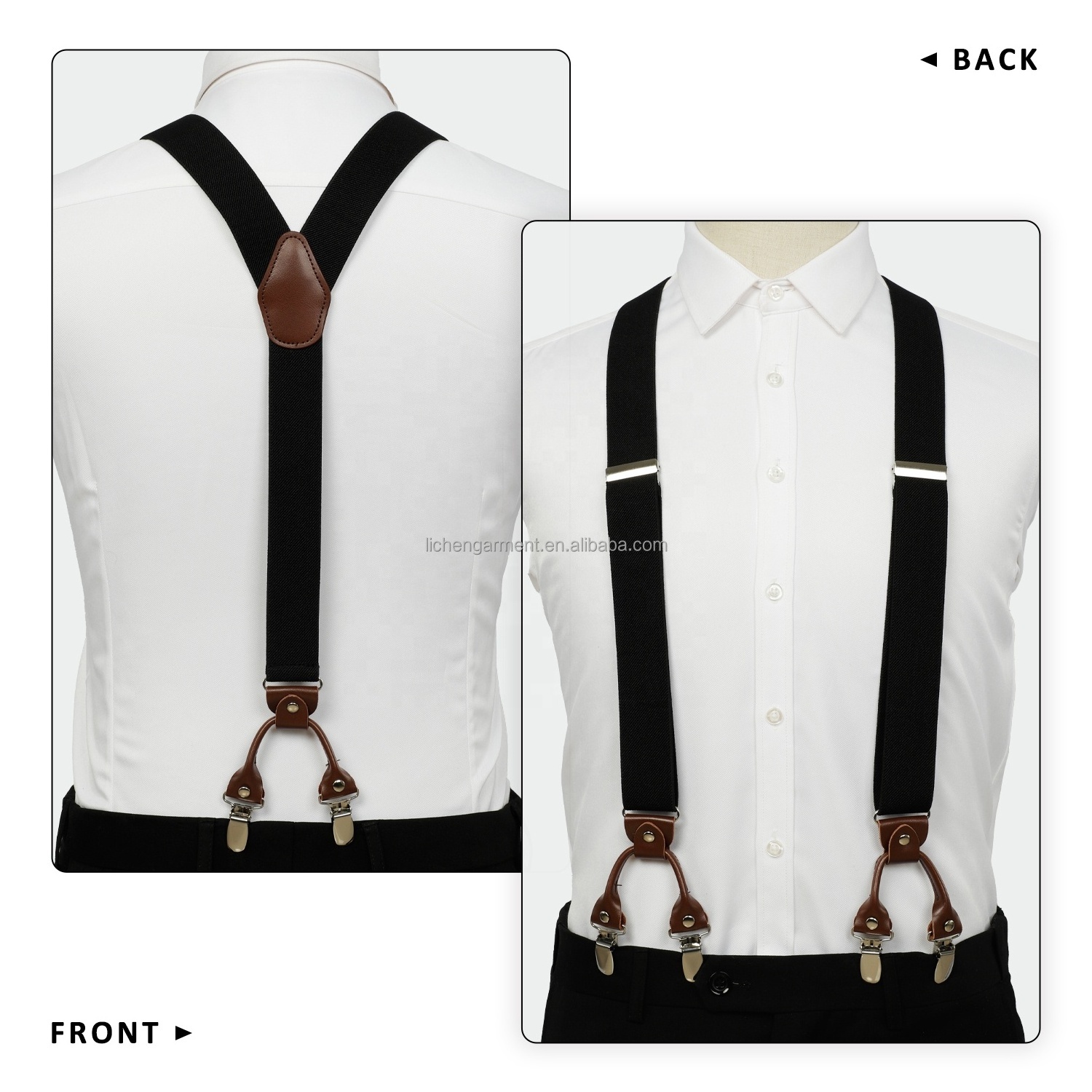 Free Sample Factory Direct Price Men Pants Y Shape Suspender for Men Elastic Trousers Suspenders for Wedding Party