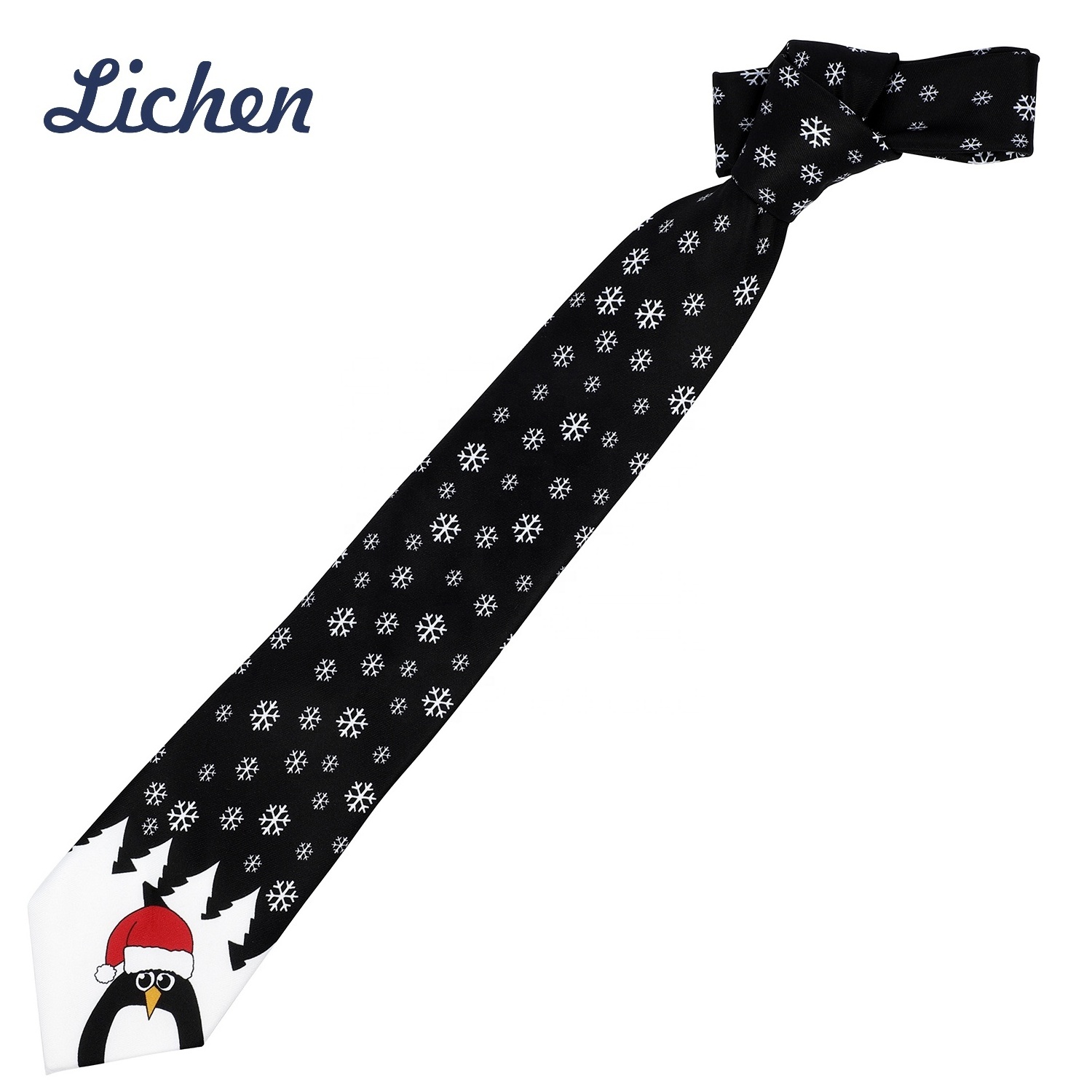 Christmas Ties Light Up Neck Tie LED Necktie Gifts for Men Novelty Holiday Printed Necktie with Music