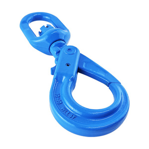 G100 Forged Alloy Steel Swivel Type Self Locking Hook For Chain Sling