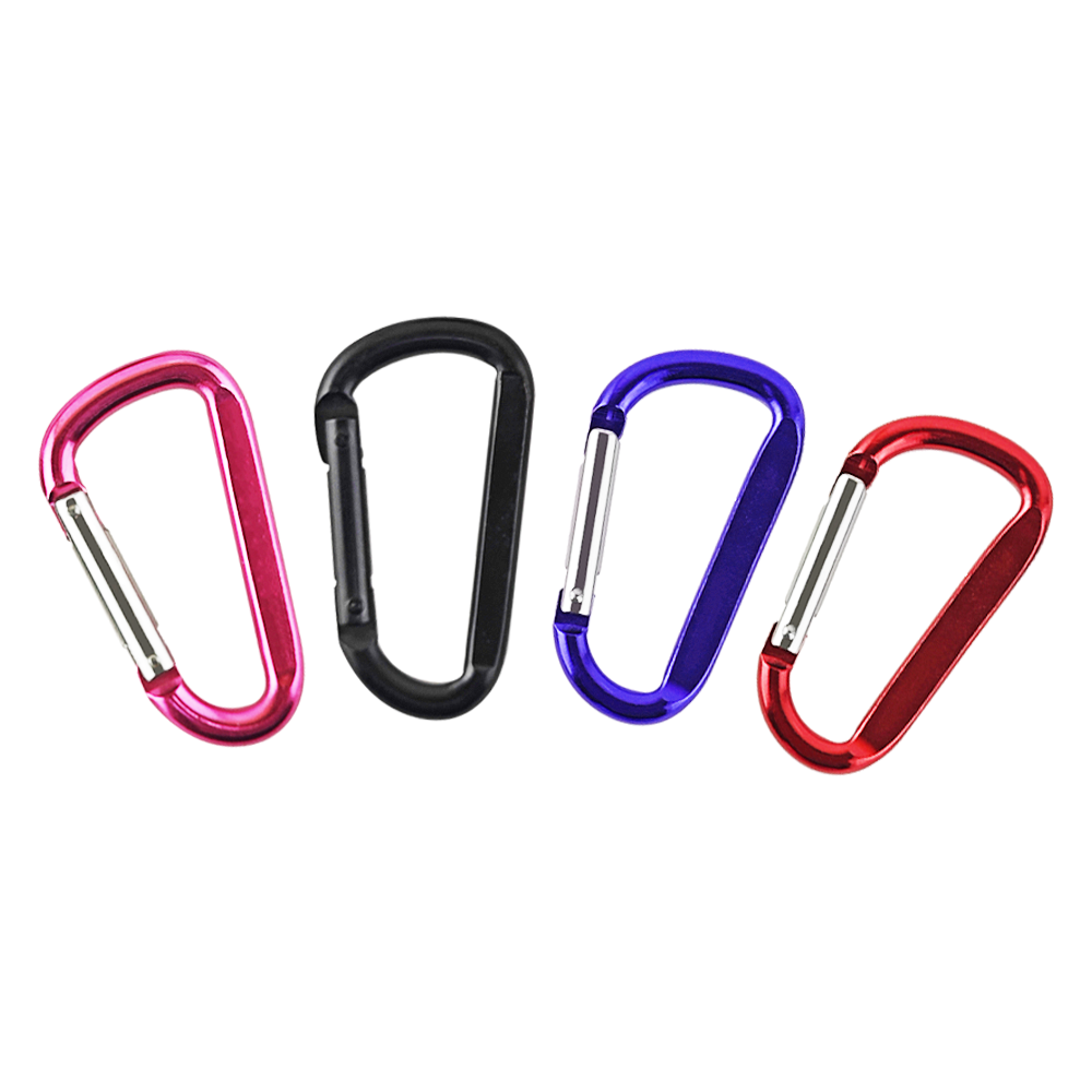 Aluminum Carabiner Keychain D-Ring Shape Locking Aluminium Carabiner Climbing Hooks