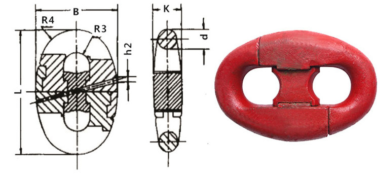 68mm Anchor Chain Connecting Kenter Shackle