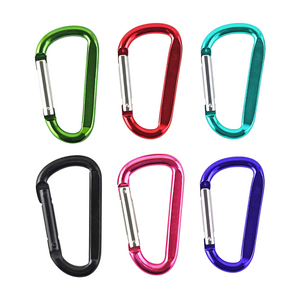 Aluminum Carabiner Keychain D-Ring Shape Locking Aluminium Carabiner Climbing Hooks