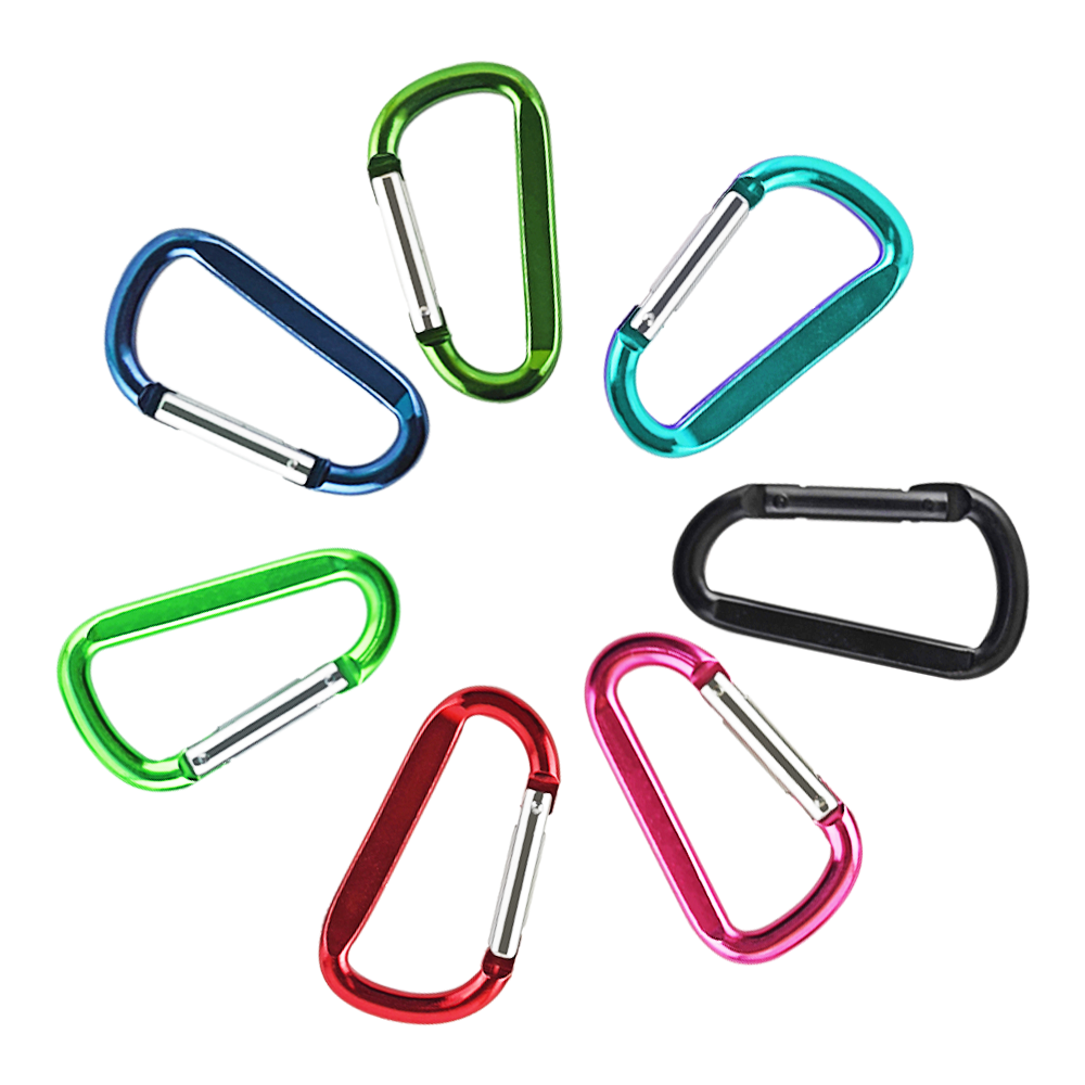 Aluminum Carabiner Keychain D-Ring Shape Locking Aluminium Carabiner Climbing Hooks