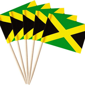 Custom Jamaica Toothpick Flag Small Mini Cocktail Fruit Cupcakes Toppers Food Stick Flags Decorations