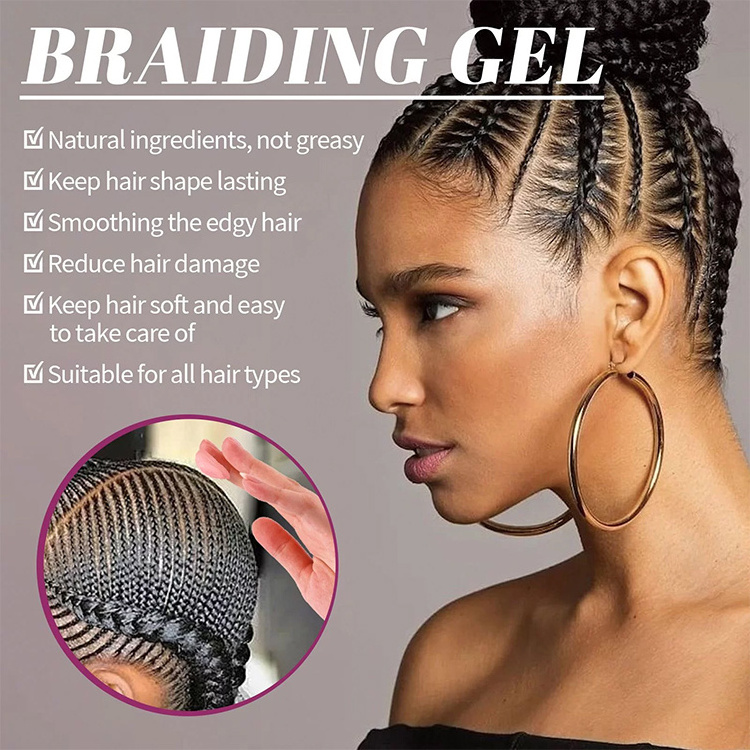 16.9oz water based shine n jam hair gel wholesale styling gel private label all day locks hair braiding gel