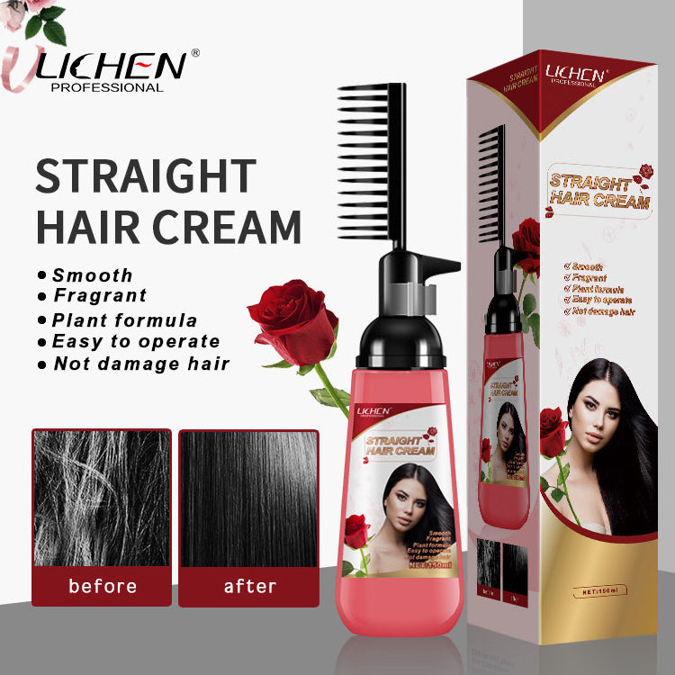 korean hair straightening cream rebonding curly hair straightener cream brand permanent in USA