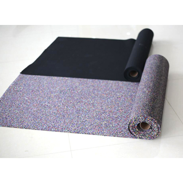 Easy installation indoor sound proof rubber flooring under layer synthetic rubber flooring