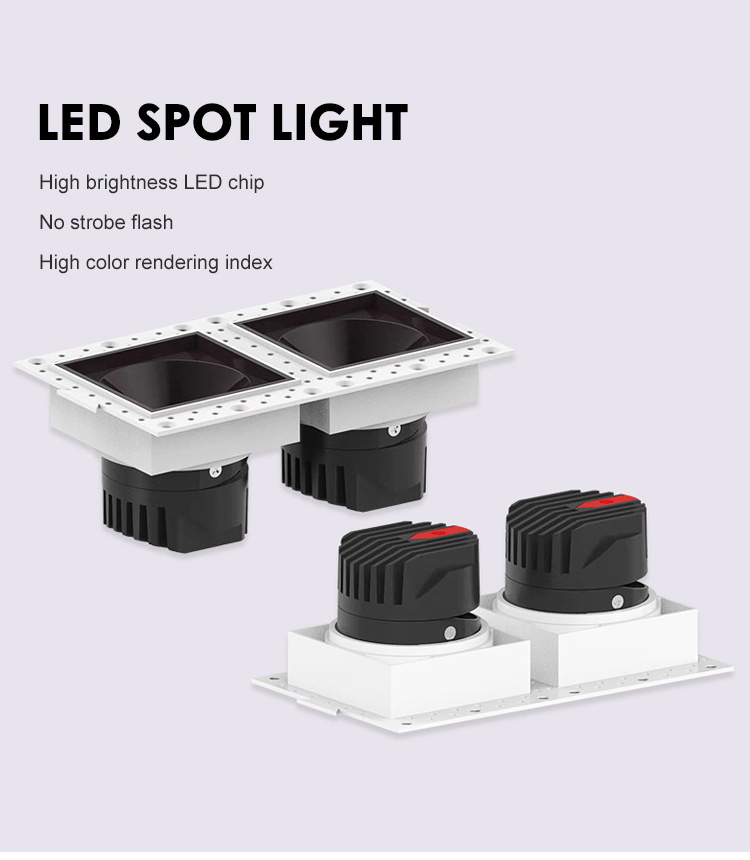 High Quality Embedded Commercial Mall Anti-Glare Adjustable 9w 15w Led Spotlights