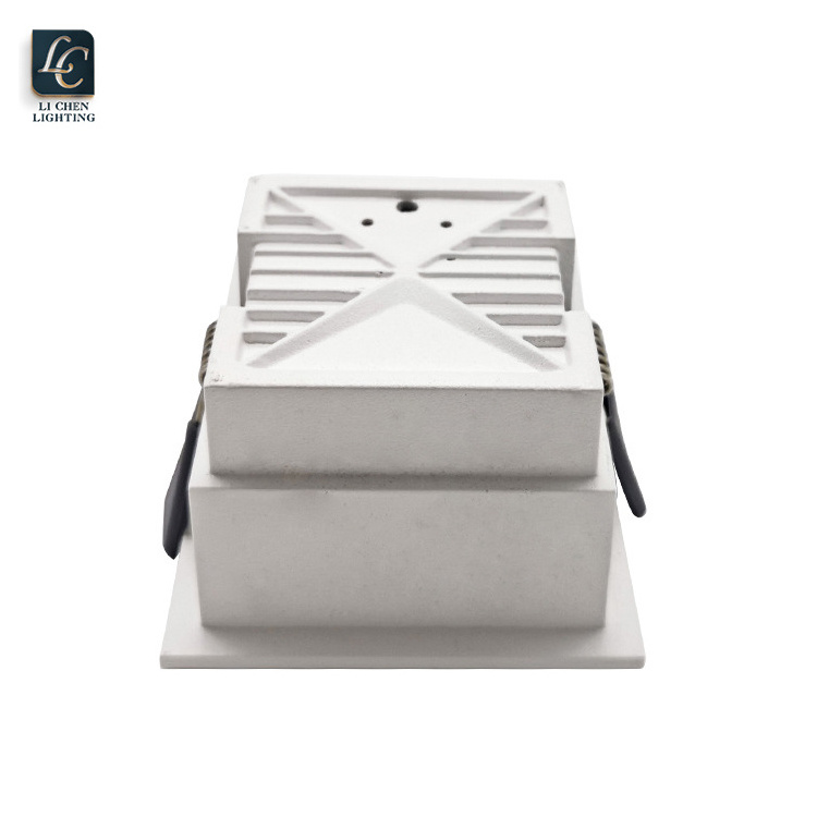 Home Square Spotlight Grille Indoor Under Lighting Embedded Hotel Restaurant Anti-Glare Led Cob Downlight