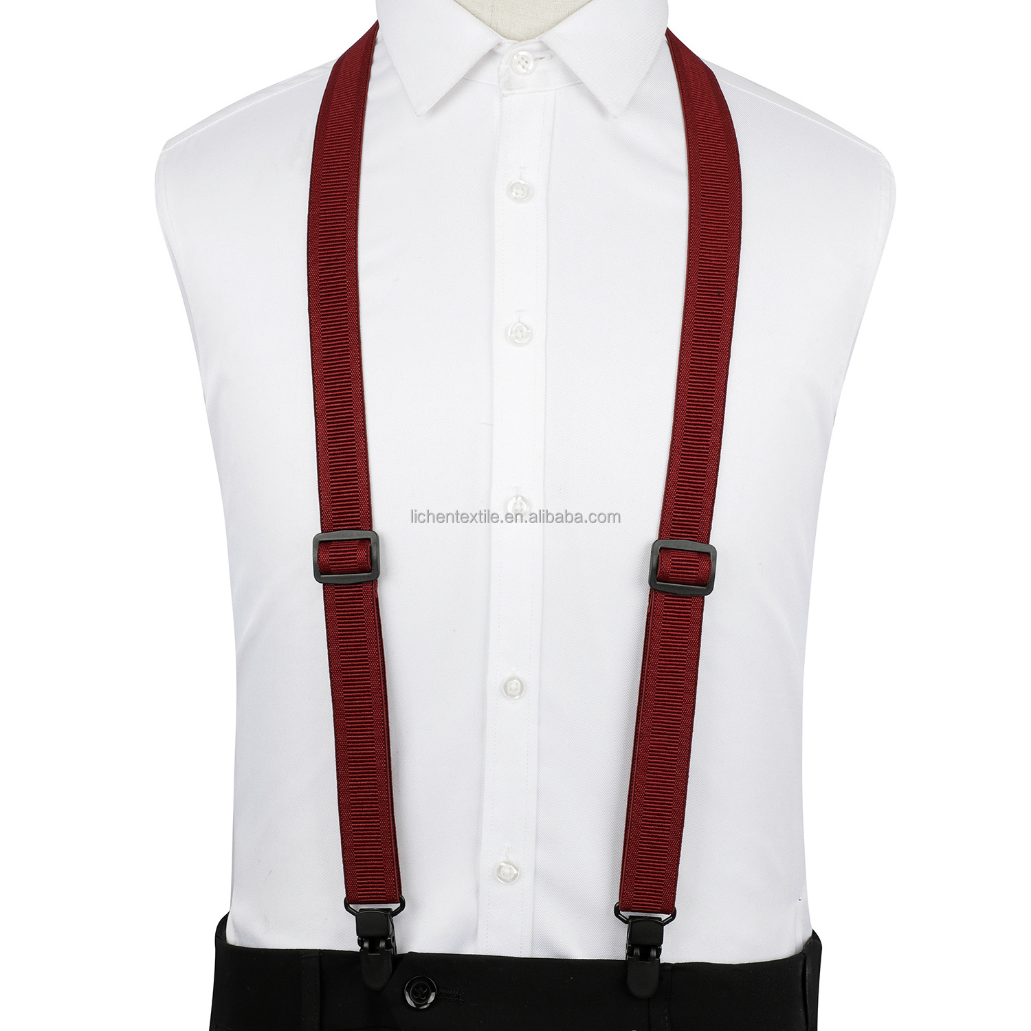 High Quality Heavy Duty Polyester Y Style Adjustable Trouser Braces Logger Adult Elastic Suspender for Men