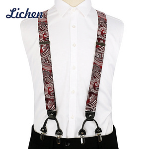 In Stock Heavy Duty Adjustable Elastic Men's Back Braces Suspenders with Box Gift