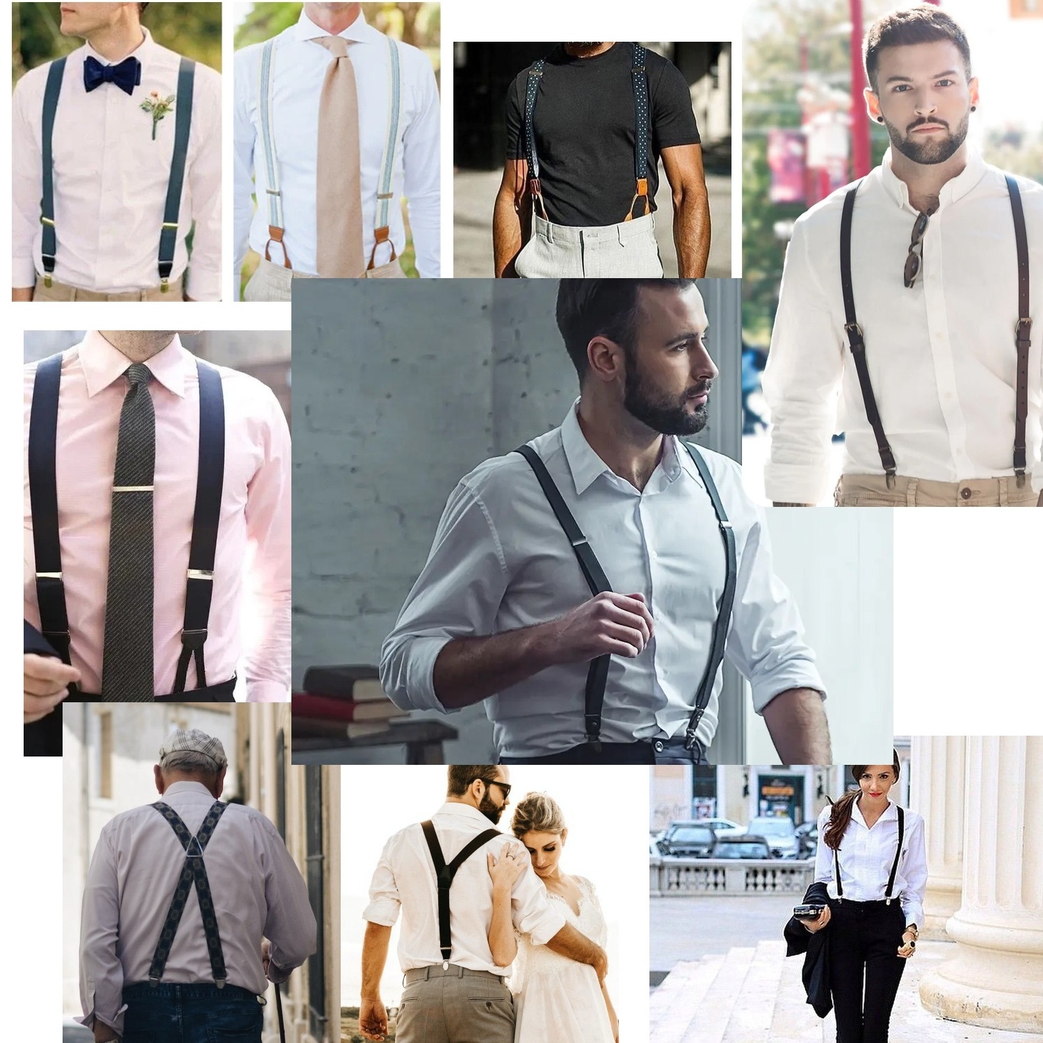 Hot Selling Elastic Adjustable Belt Braces Shirt Holder Suspenders for Men and Women