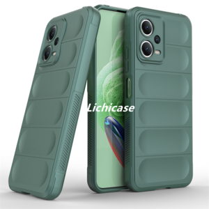 Lichicase High Quality TPU Flannel Puffer Phone Case For Redmi Note 12 Anti-slip Border Soft Cover