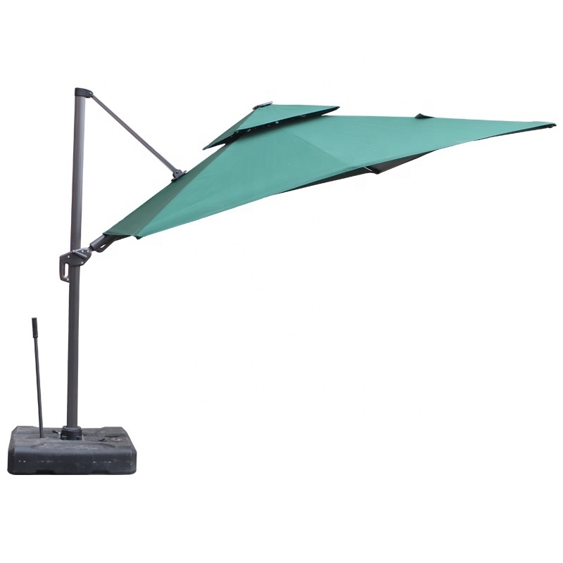 3M Solar Power led Oxford Fabric Heavy Duty Fancy Parasol Cafe Beach Umbrella