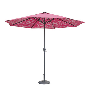 2.7 chinese vintage parasol led lamp design heavy duty outdoor restaurant umbrella pink color