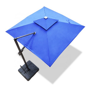 3M commercial rectangle  cantilever outdoor solar parasol panel umbrella bluetooth speaker garden sunshade parasol