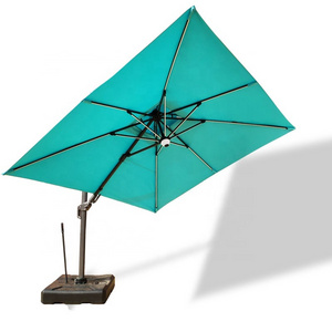 3m grey cantilever parasol  solar panel and blue-tooth speaker cantilever banana parasol