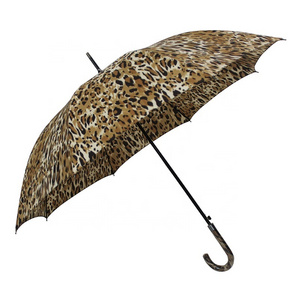 23"* 8k satin semiautomatic umbrella cheap satin leopard print  fashion umbrellas