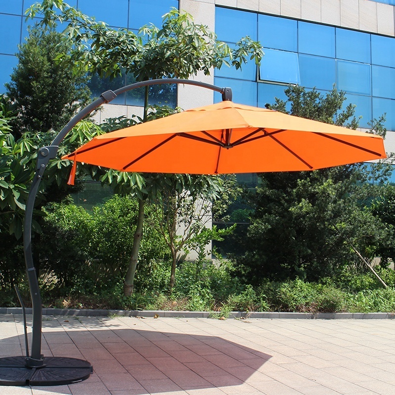 3.5M rain sun roman   Base Offset outdoor aluminum  Hanging Terrace Market Umbrella