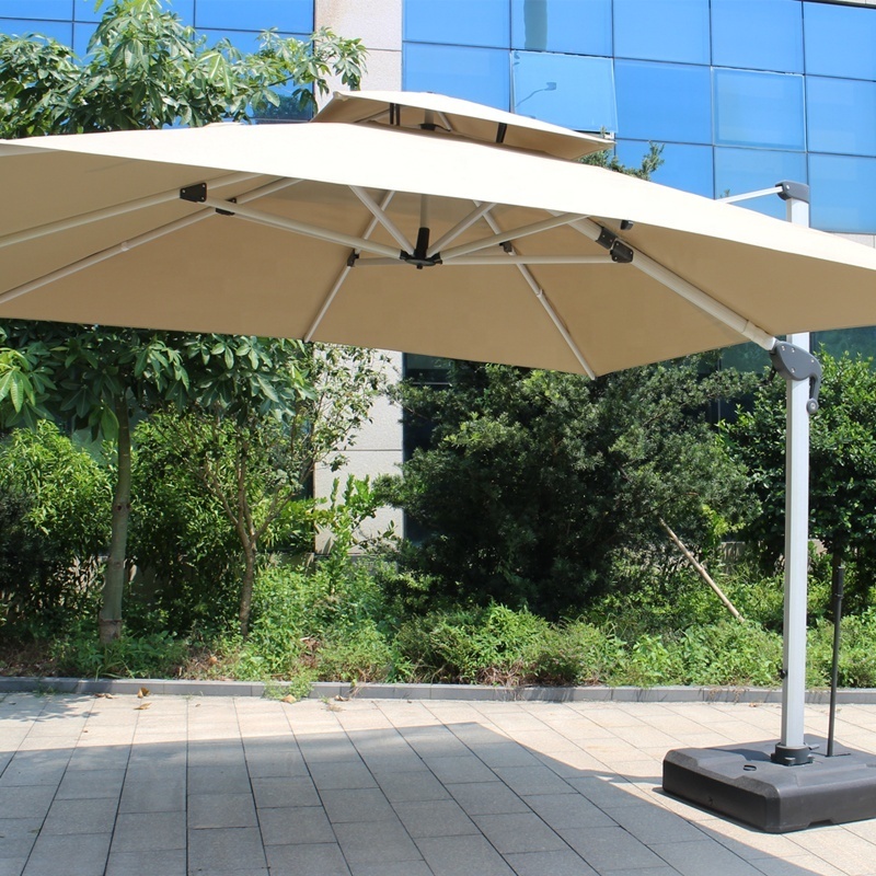 3.5M aluminum hanging Shed Outdoor rain Waterproof Rib Garden Umbrella