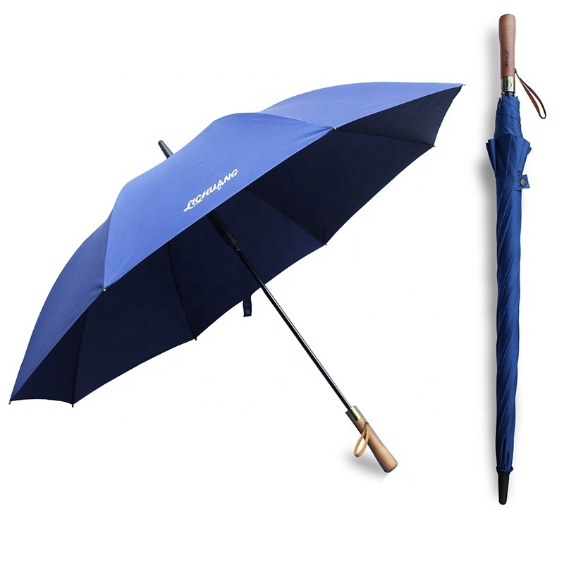 LICHUANG Automatic Golf Umbrella Promotional Large Umbrella 54Inch Extra Large Oversize Canopy Windproof Golf Umbrella