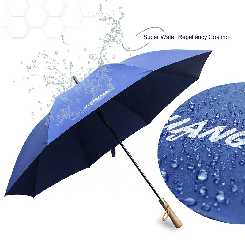 LICHUANG Automatic Golf Umbrella Promotional Large Umbrella 54Inch Extra Large Oversize Canopy Windproof Golf Umbrella