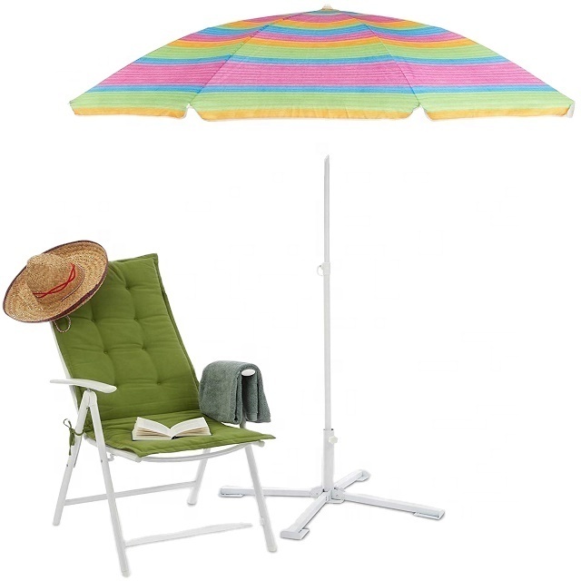 OEM ODM Customized Printing Color  Automatic Proof Print Service Beach Hanger Holder 2.5m Pink Protection Vintage Sun Umbrella