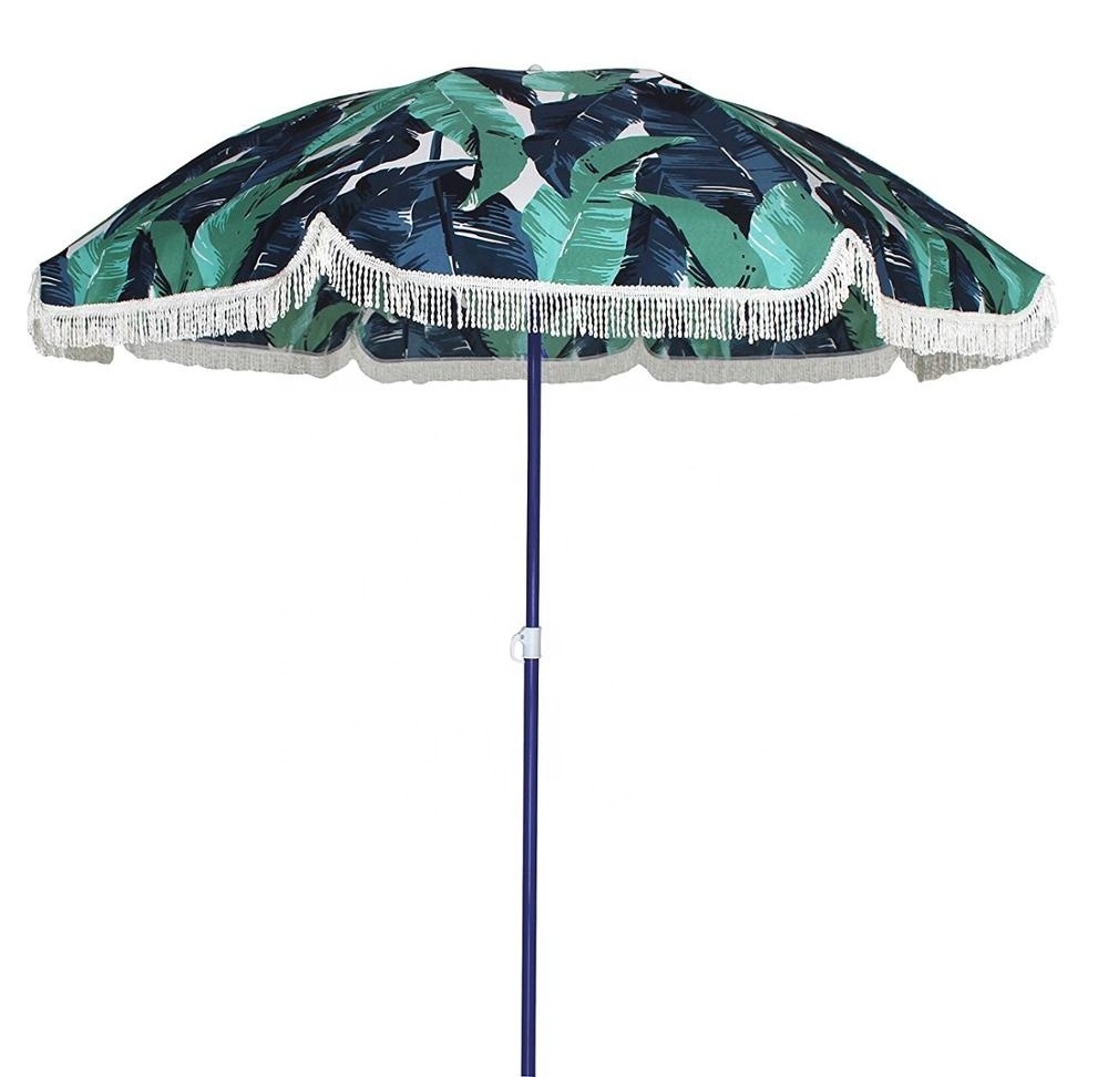 Parasol De Luxe Stripe Automatic Protection Film Outdoor Folding Sunflower Beach Sun Umbrella